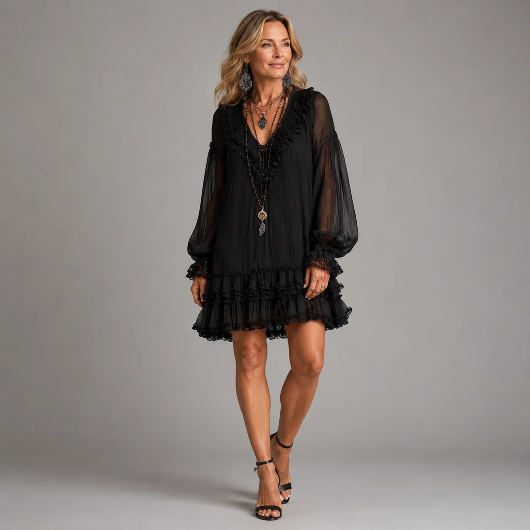 Clara | Vestido corto con volantes