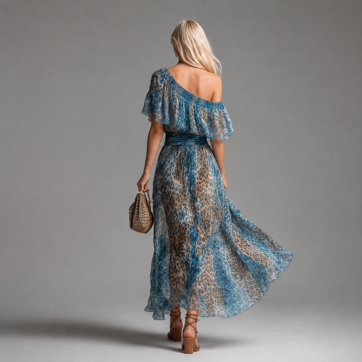 Sofía | Vestido estampado asimétrico