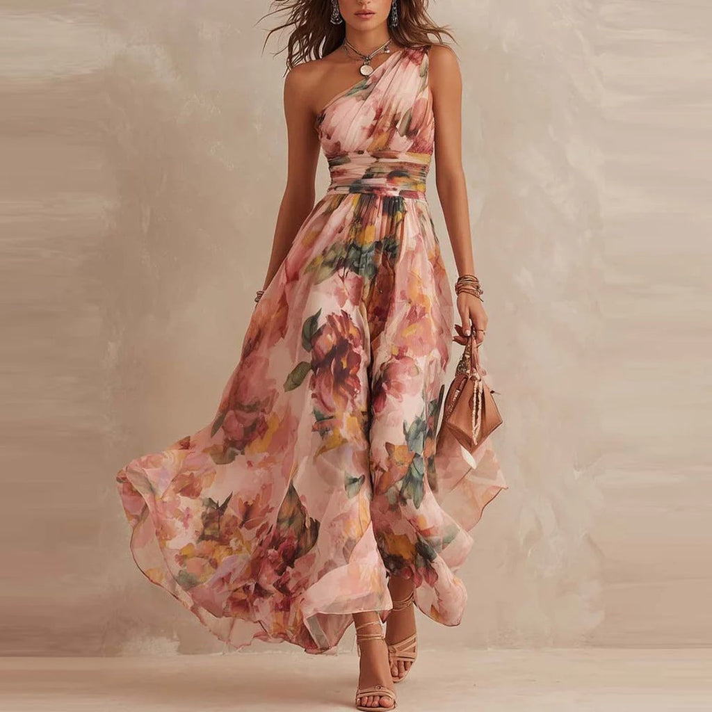 Alba · Vestido Floral Asimétrico